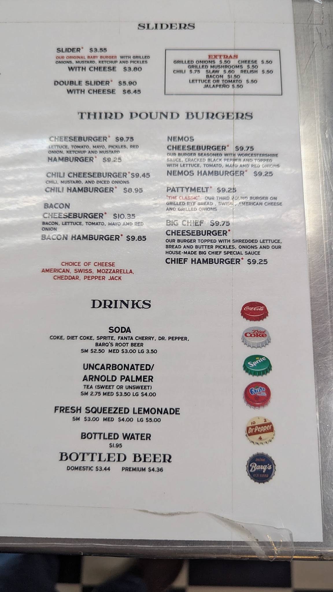 Cloos' Coney Island меню