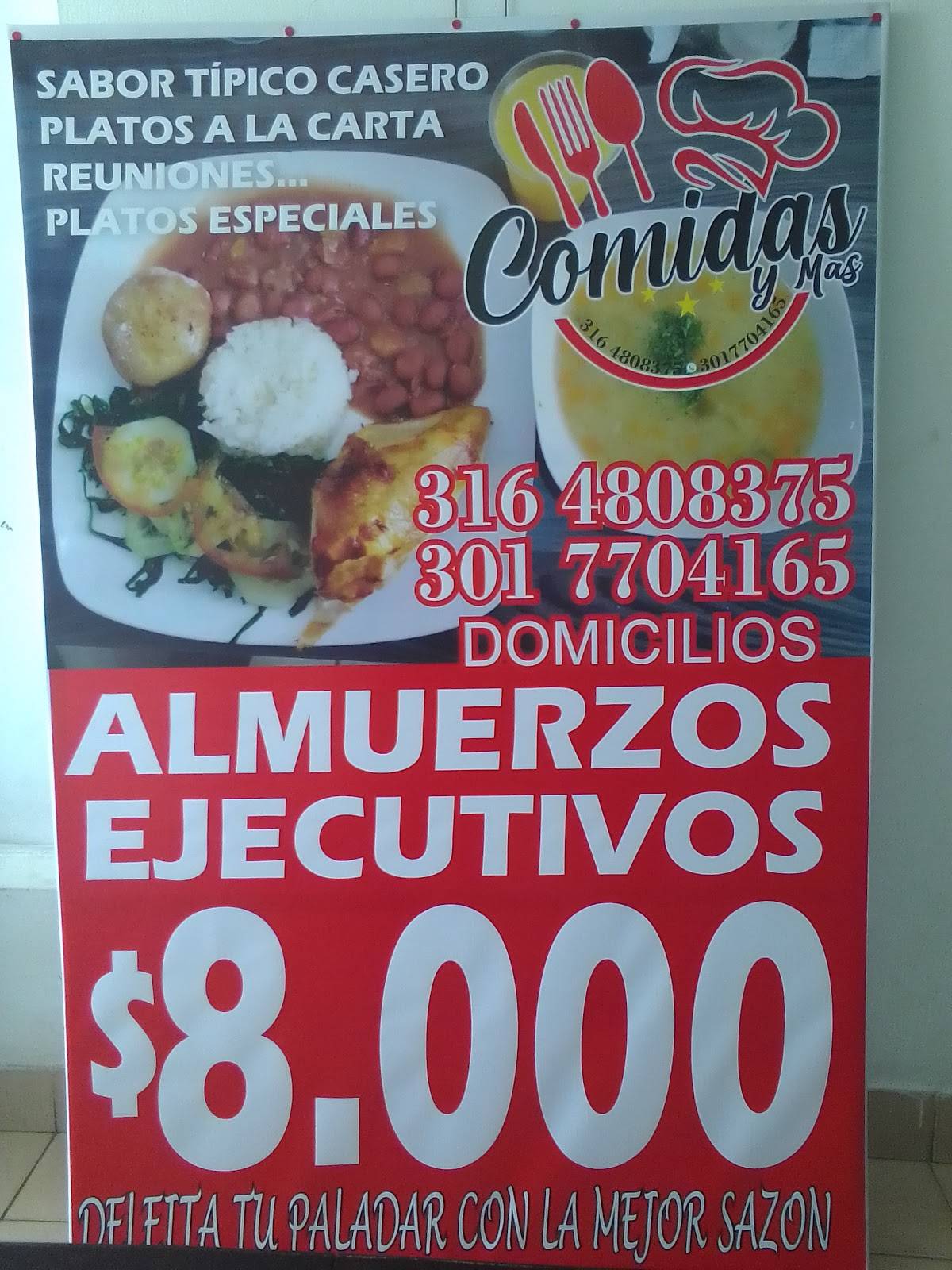 Comida y Mas меню