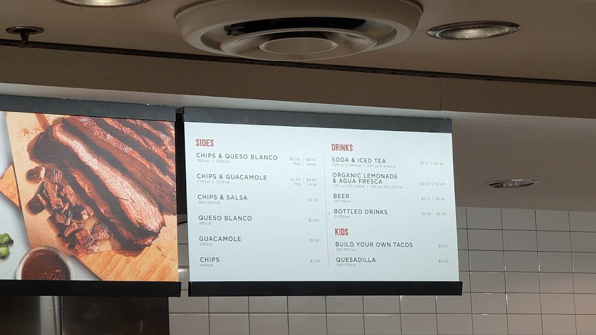 Chipotle Mexican Grill меню