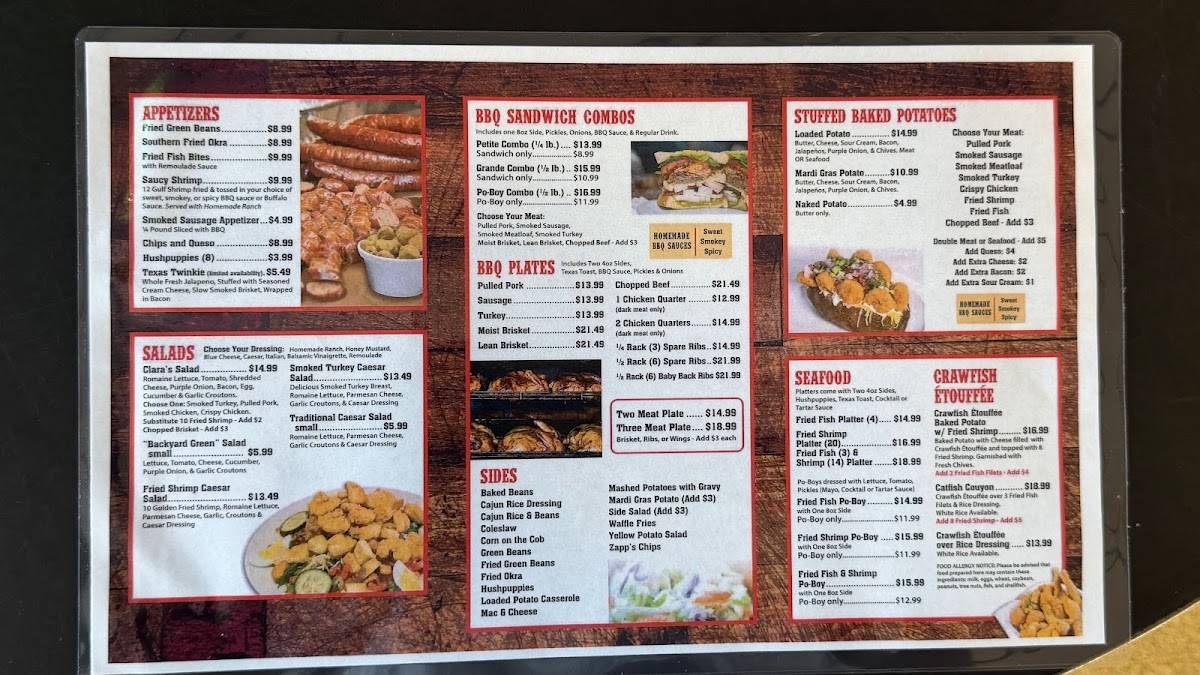 Cou-Yon's Cajun BBQ меню