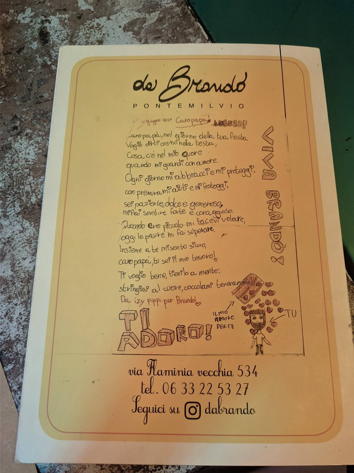 DA BRANDO меню
