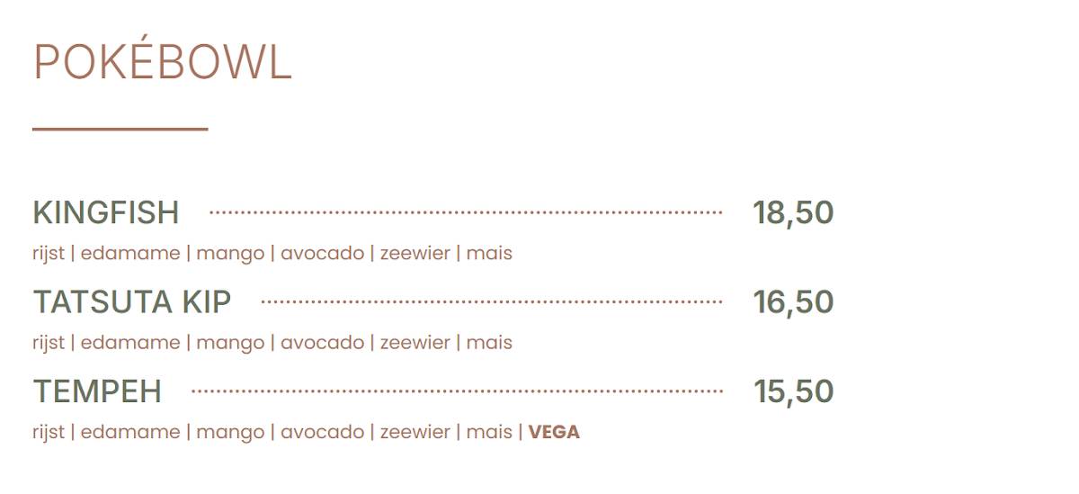 De Grote Molen меню