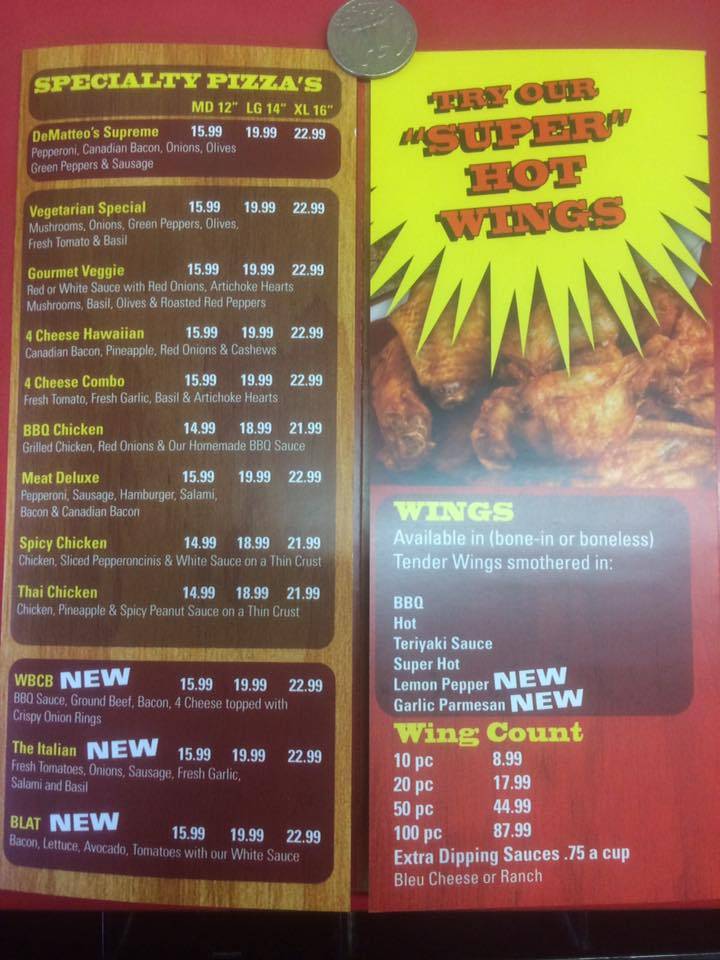 DeMatteo's Pizza - Riverside меню