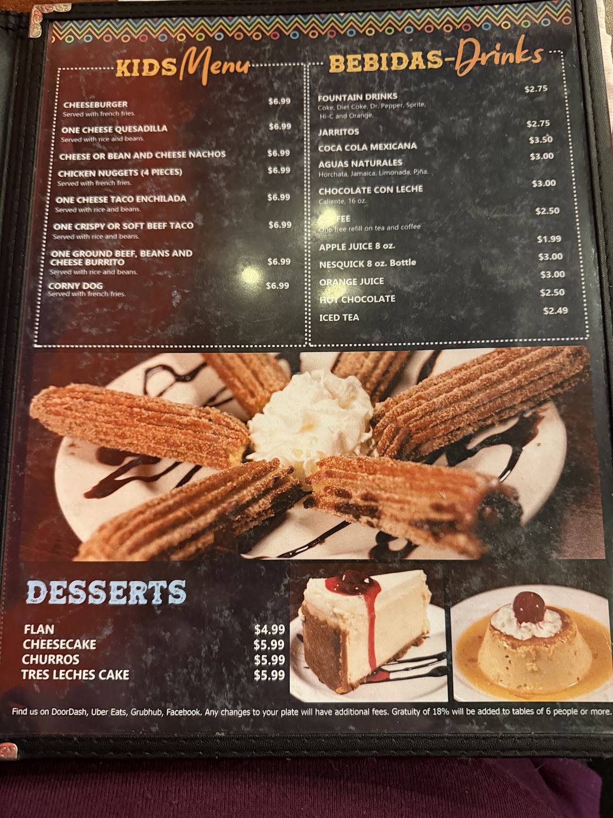 Del Rancho Mexican Grill меню