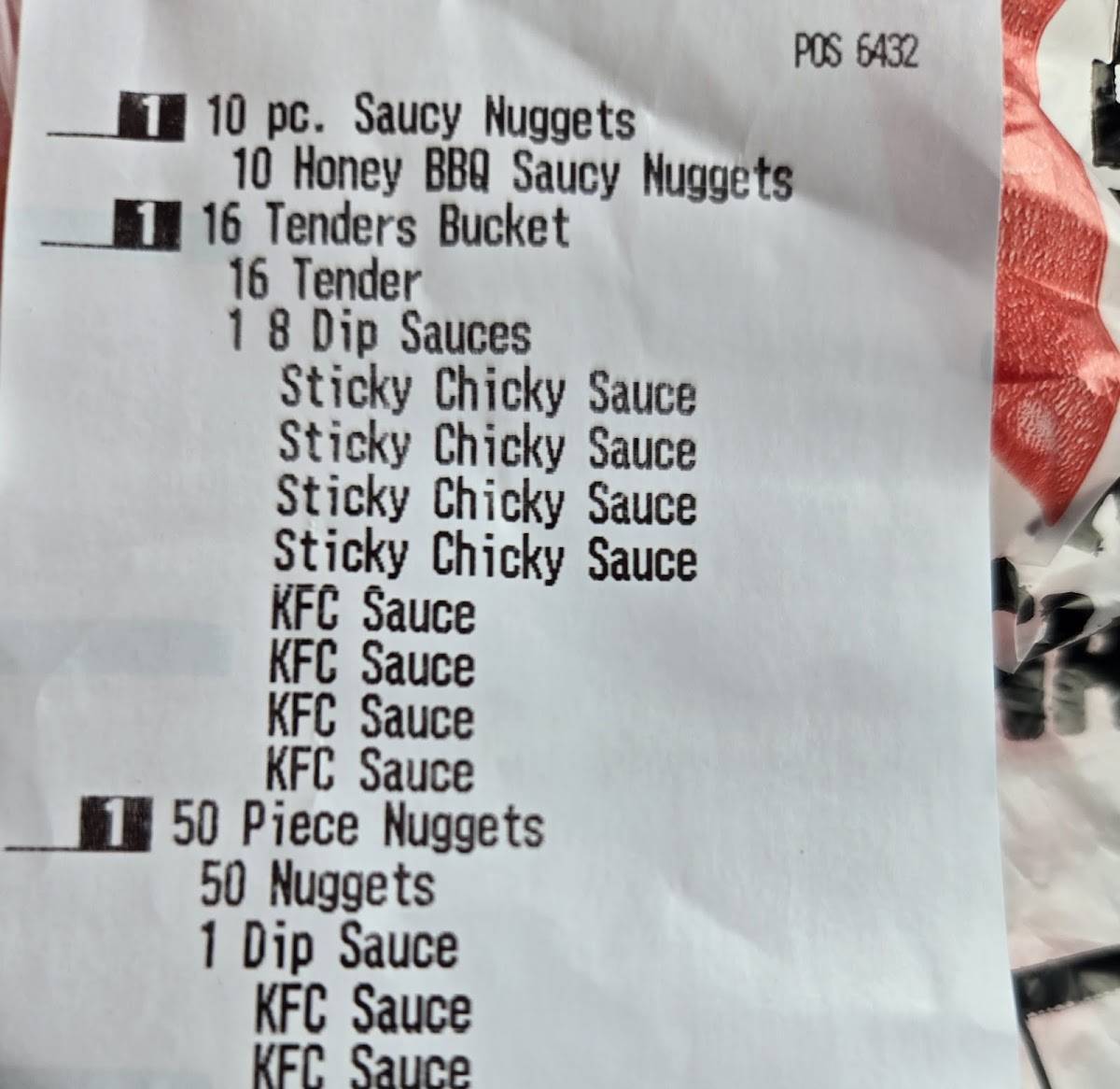 KFC меню