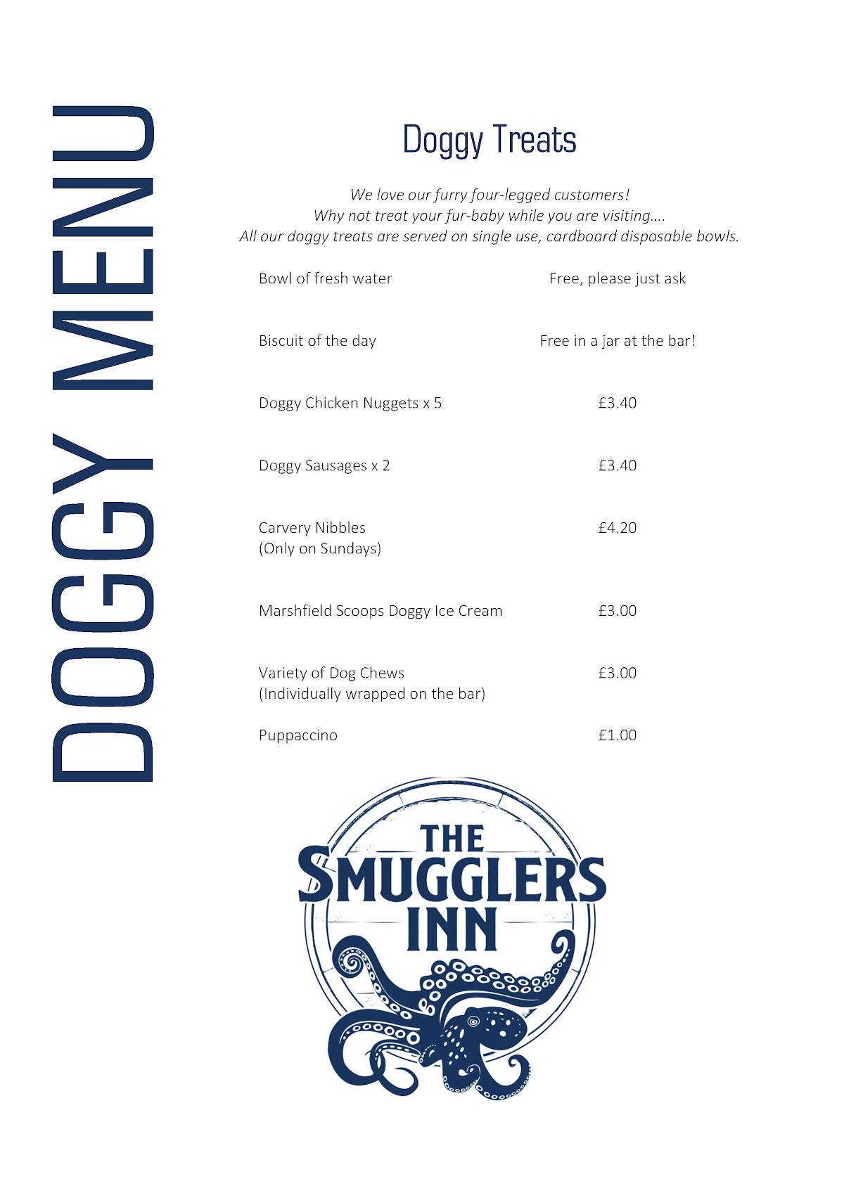Smugglers Inn меню