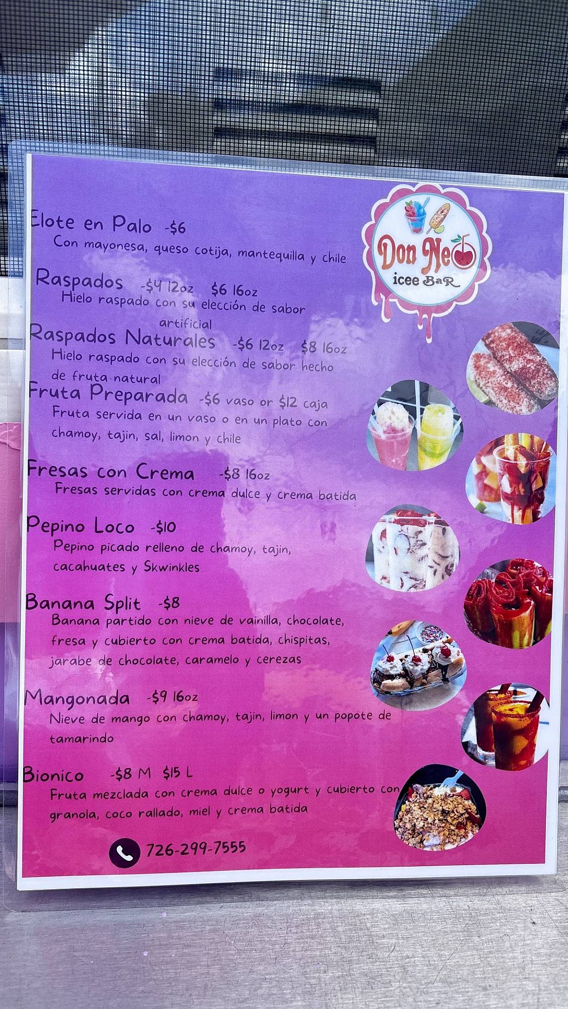 Don Neo Icee Bar меню