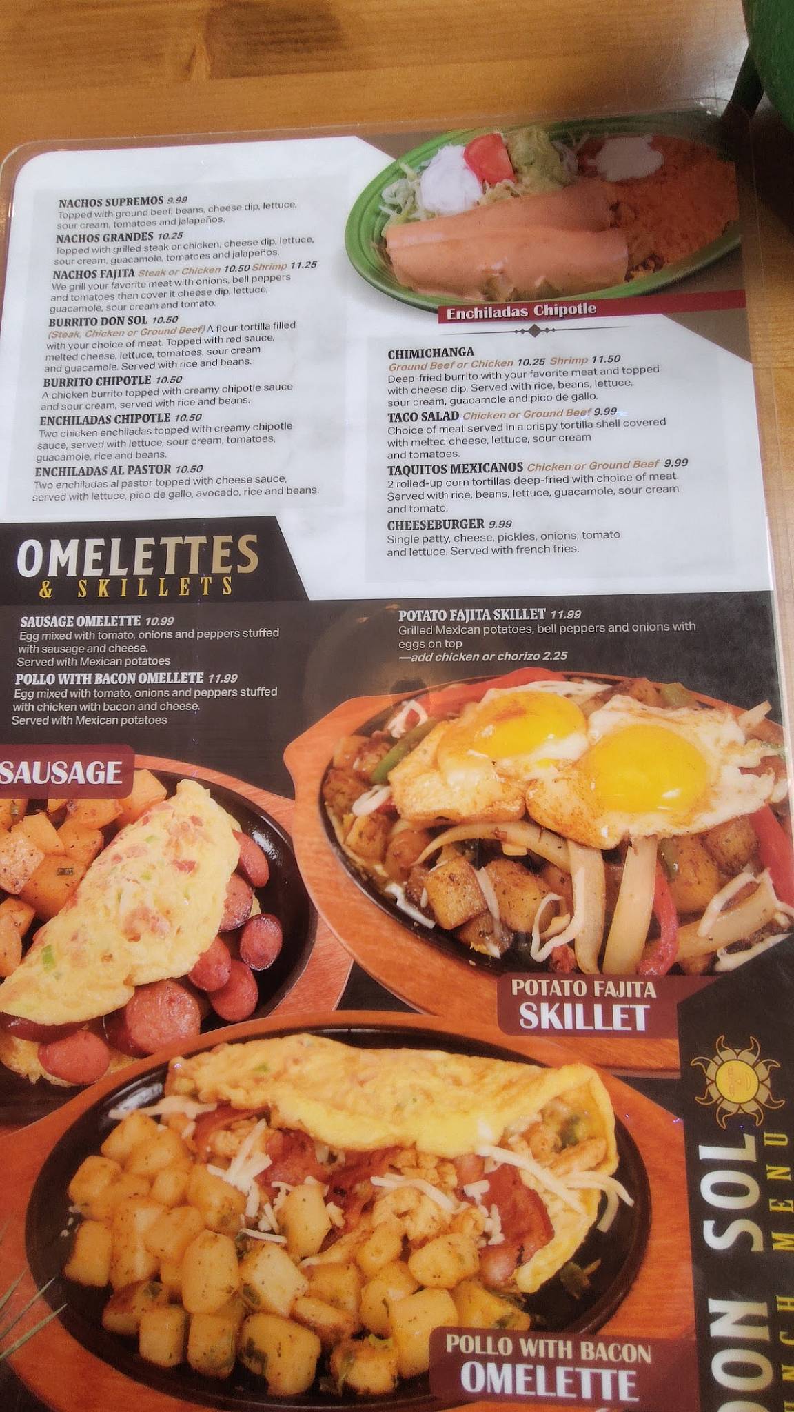 Don Sol Mexican Grill меню
