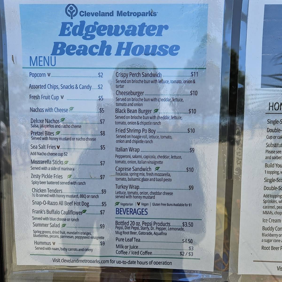 Edgewater Beach House меню