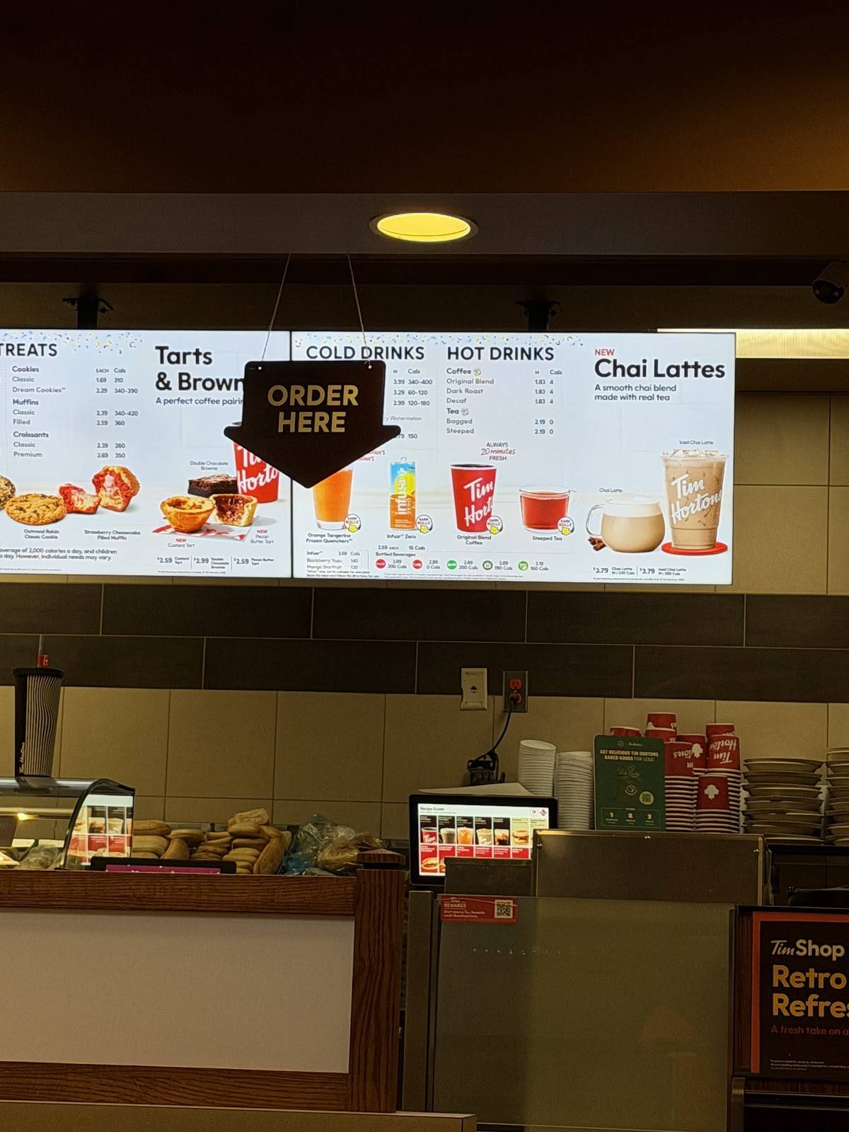 Tim Hortons меню