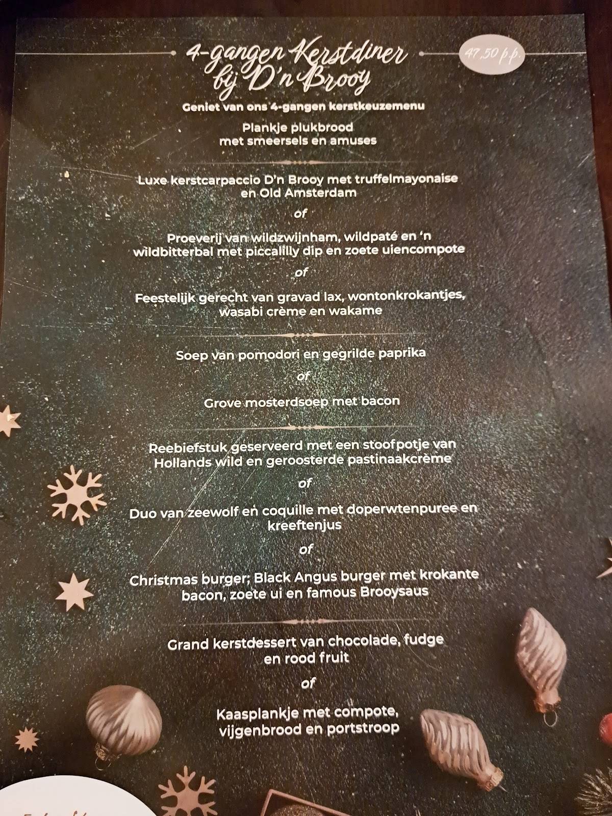Eetcafé D'n Brooy меню