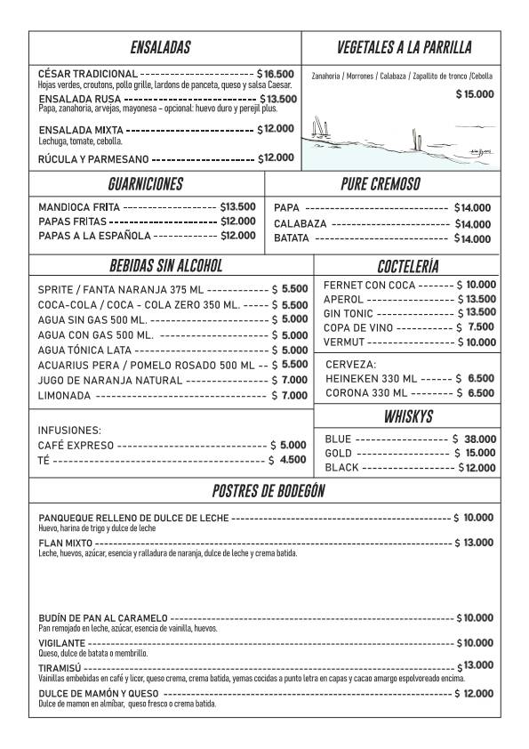 El Bodegón меню