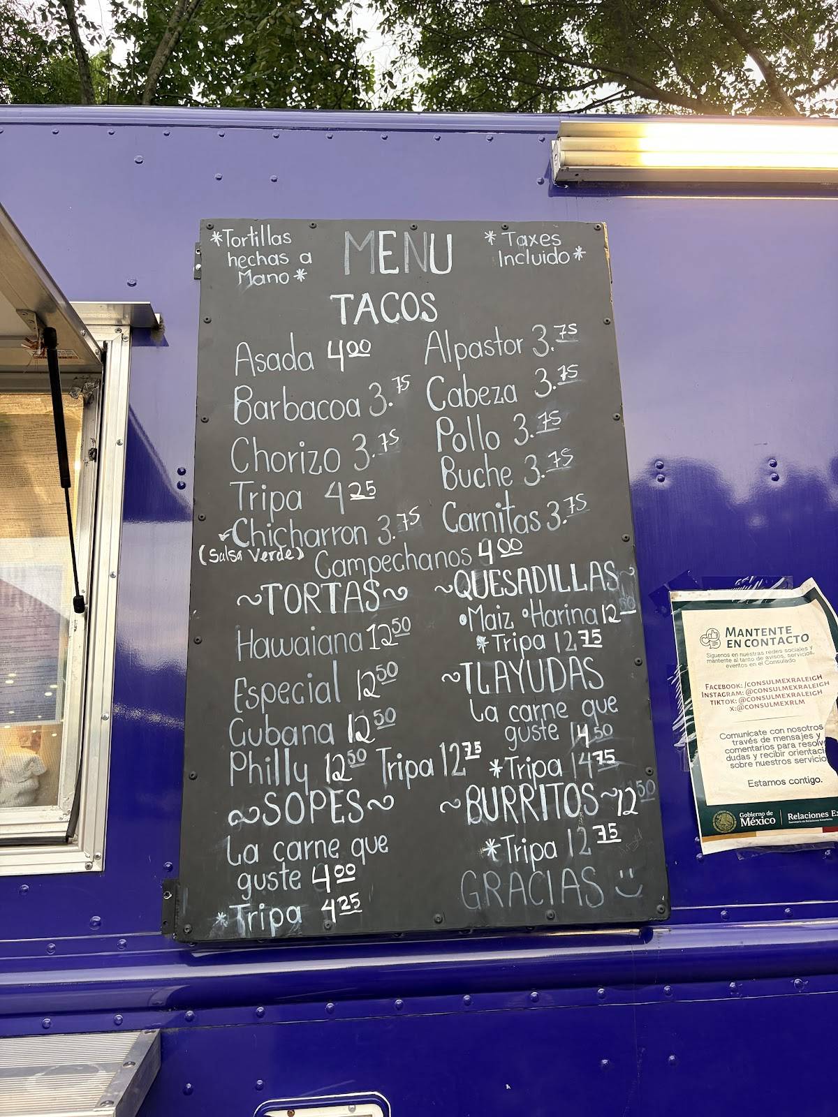 El Rey del Taco (Food truck) меню