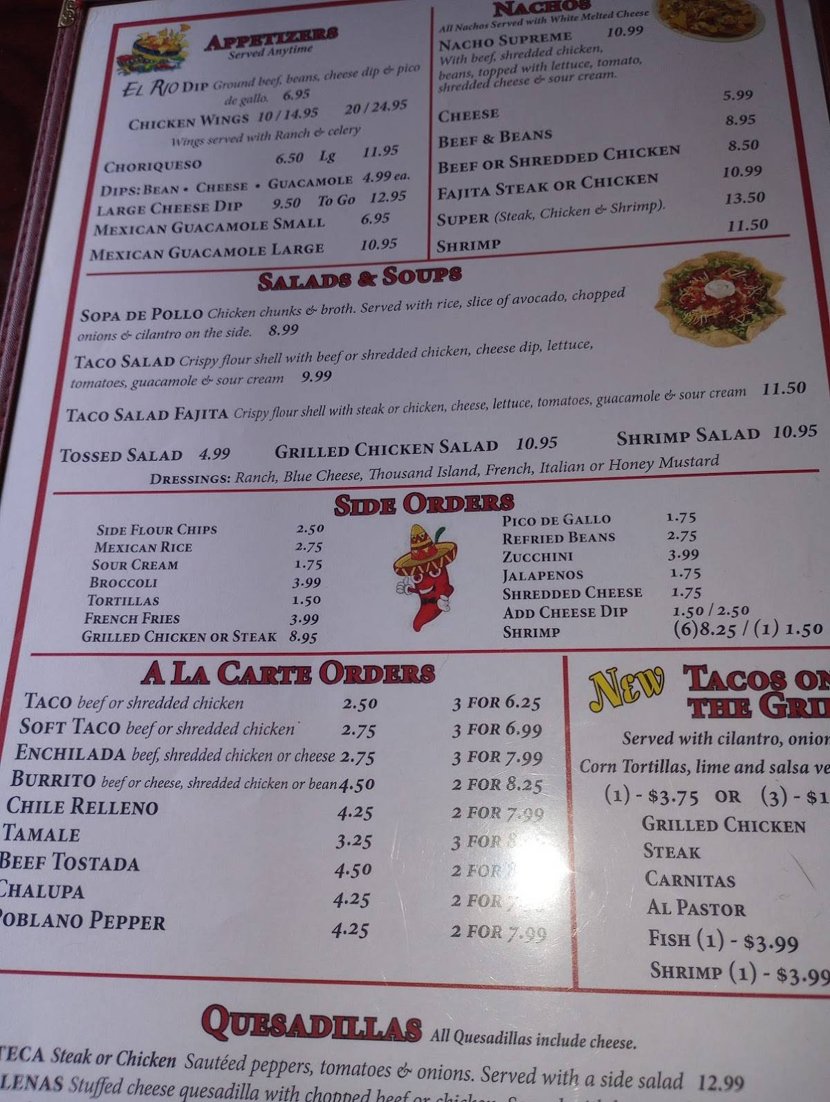 El Rio Mexican Restaurant меню