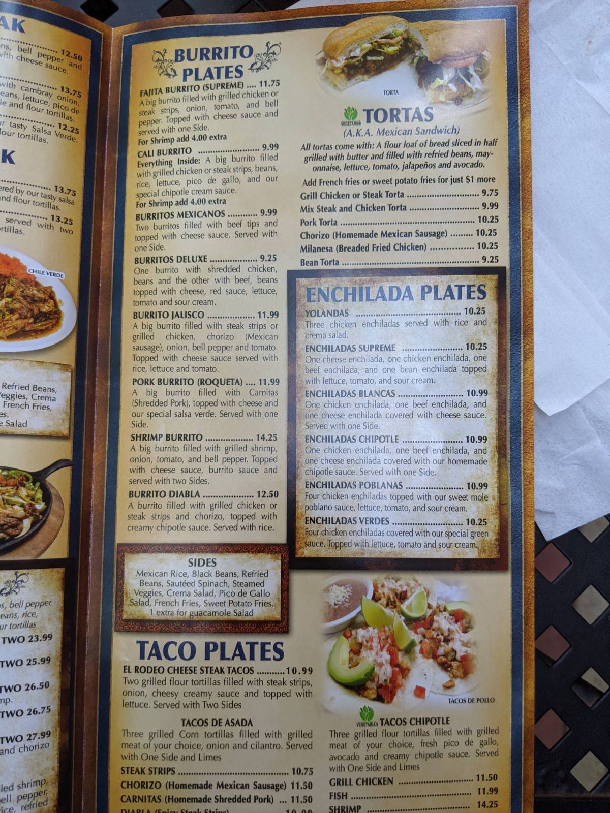 El Rodeo Mexican Restaurant меню