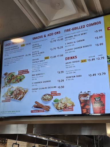 El Pollo Loco меню