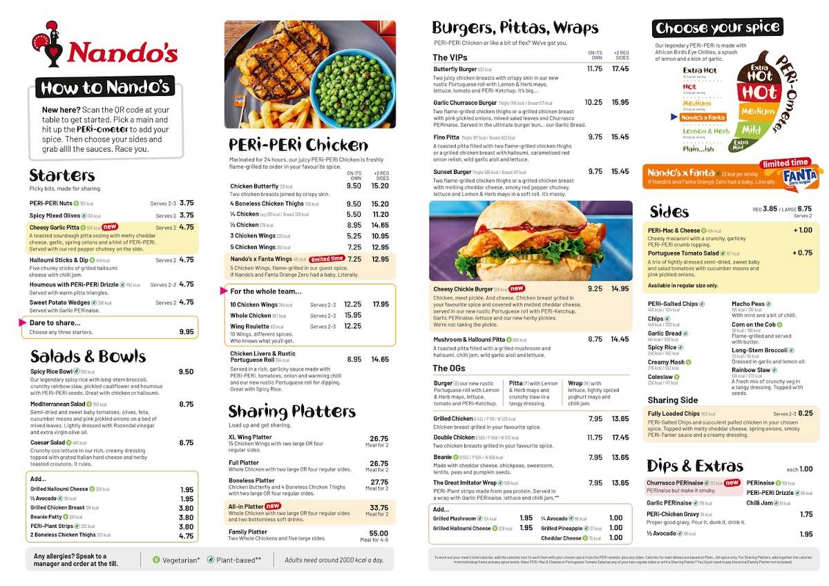 Nando's Thanet меню