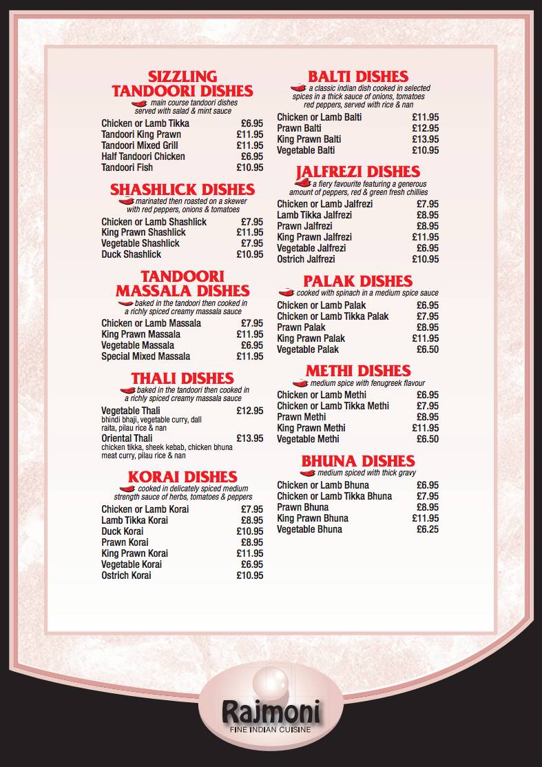 Rajmoni Cuisine меню
