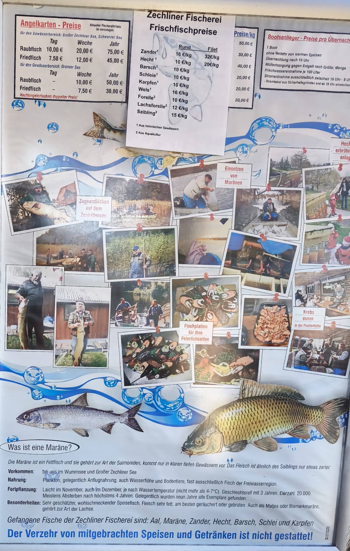 Fischerhütte Flecken Zechlin меню