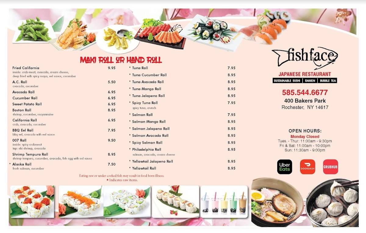 Fish Face меню