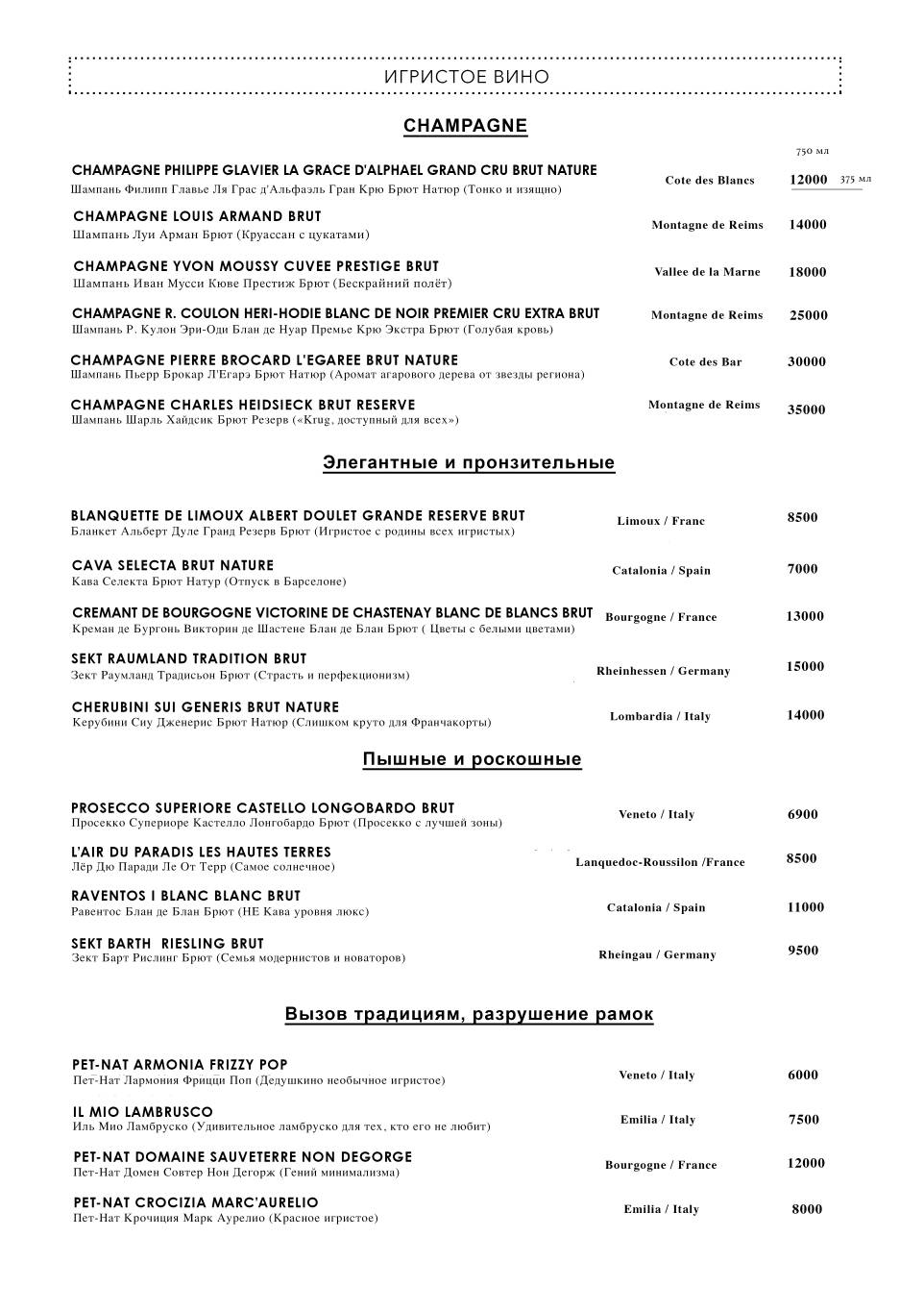 Флер меню