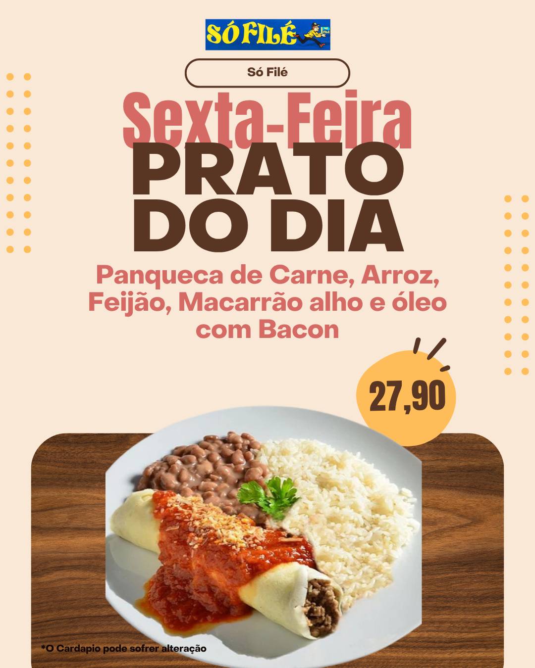 Só Filé меню