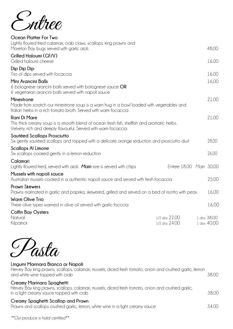 Frank's Ristorante меню