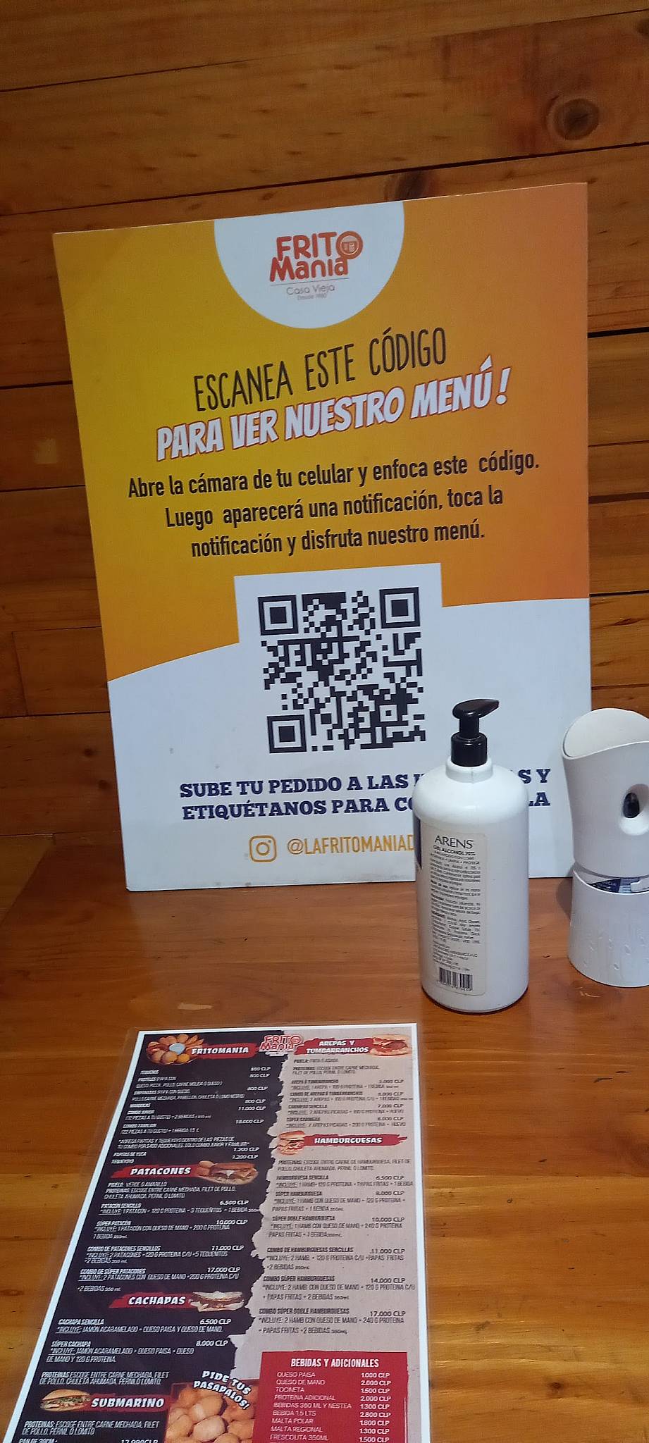 Fritomania Rancagua меню