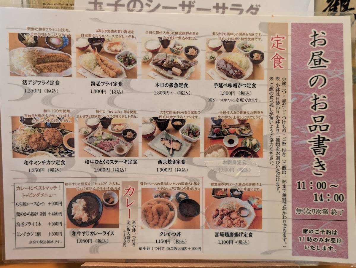 Fukui меню