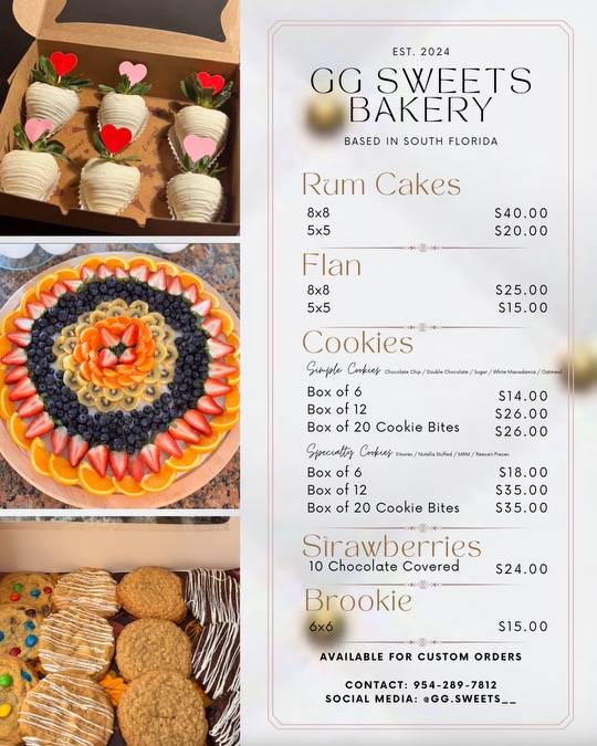 GG Sweets меню