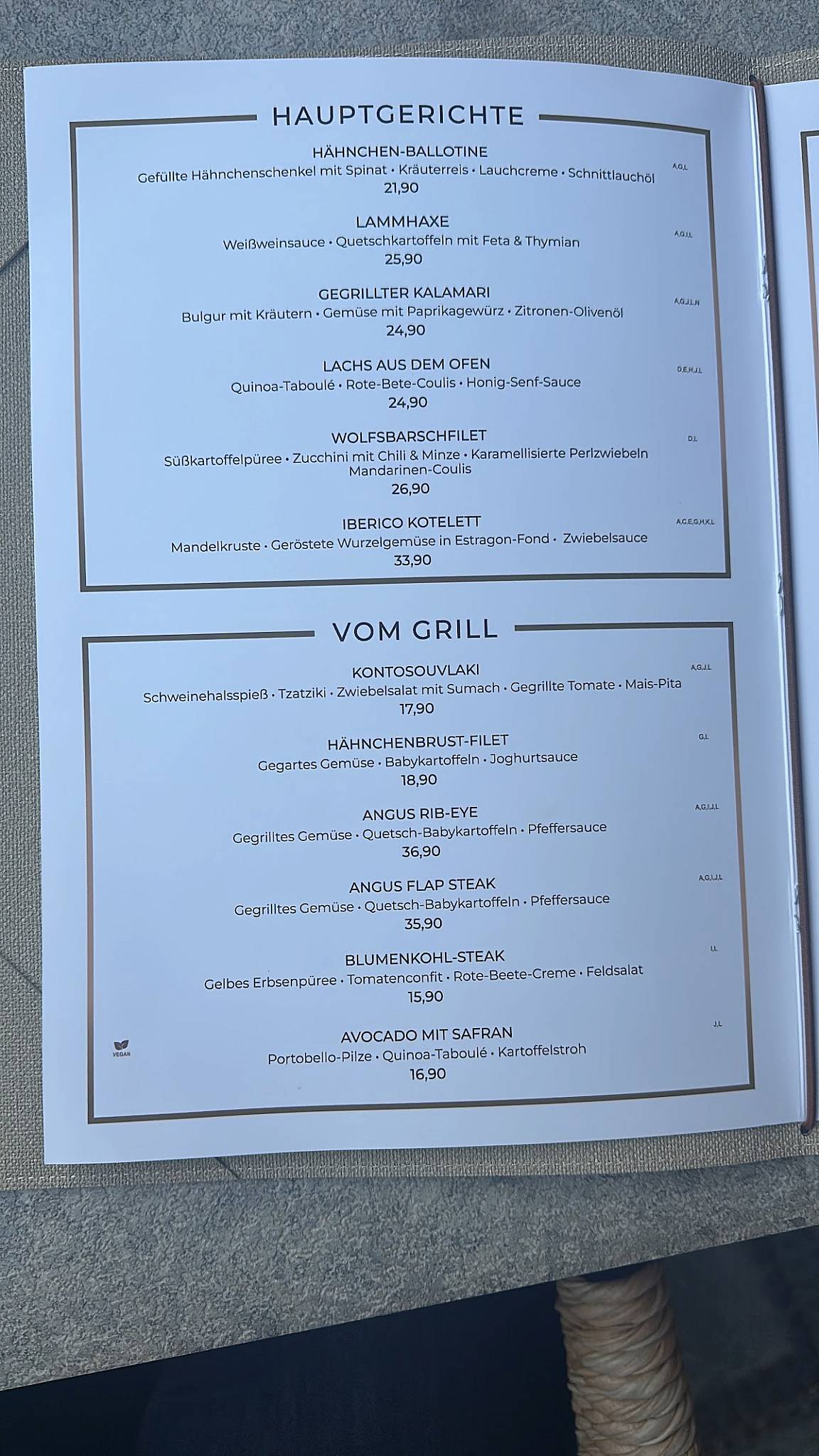 GUSTUS Restaurant & Bar меню
