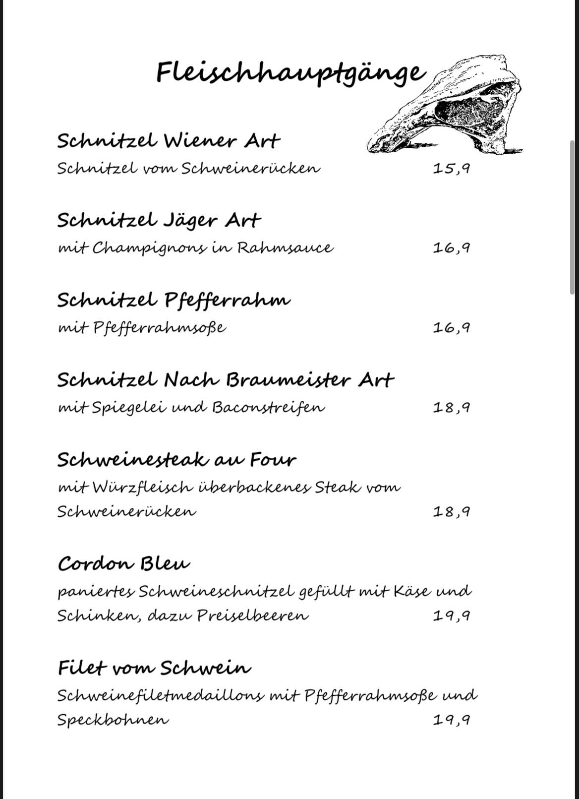 Gaststätte Forsthaus Markgrafenheide меню