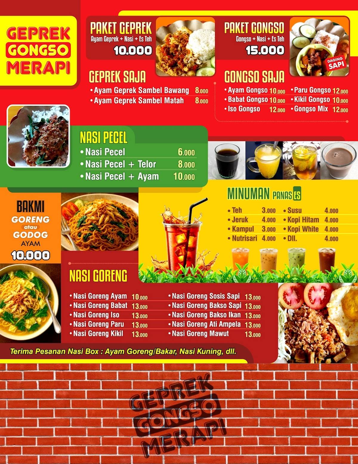 Warung Mrapi меню