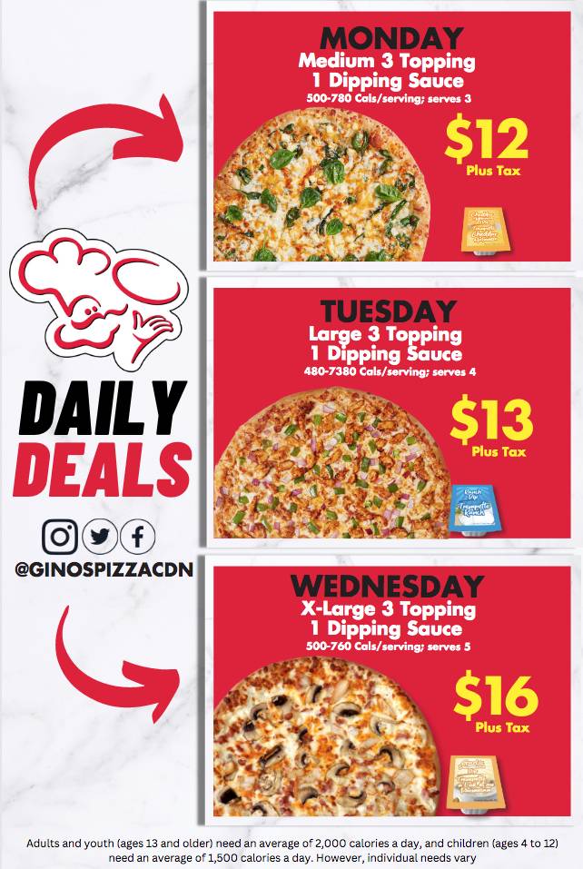 Gino's Pizza меню