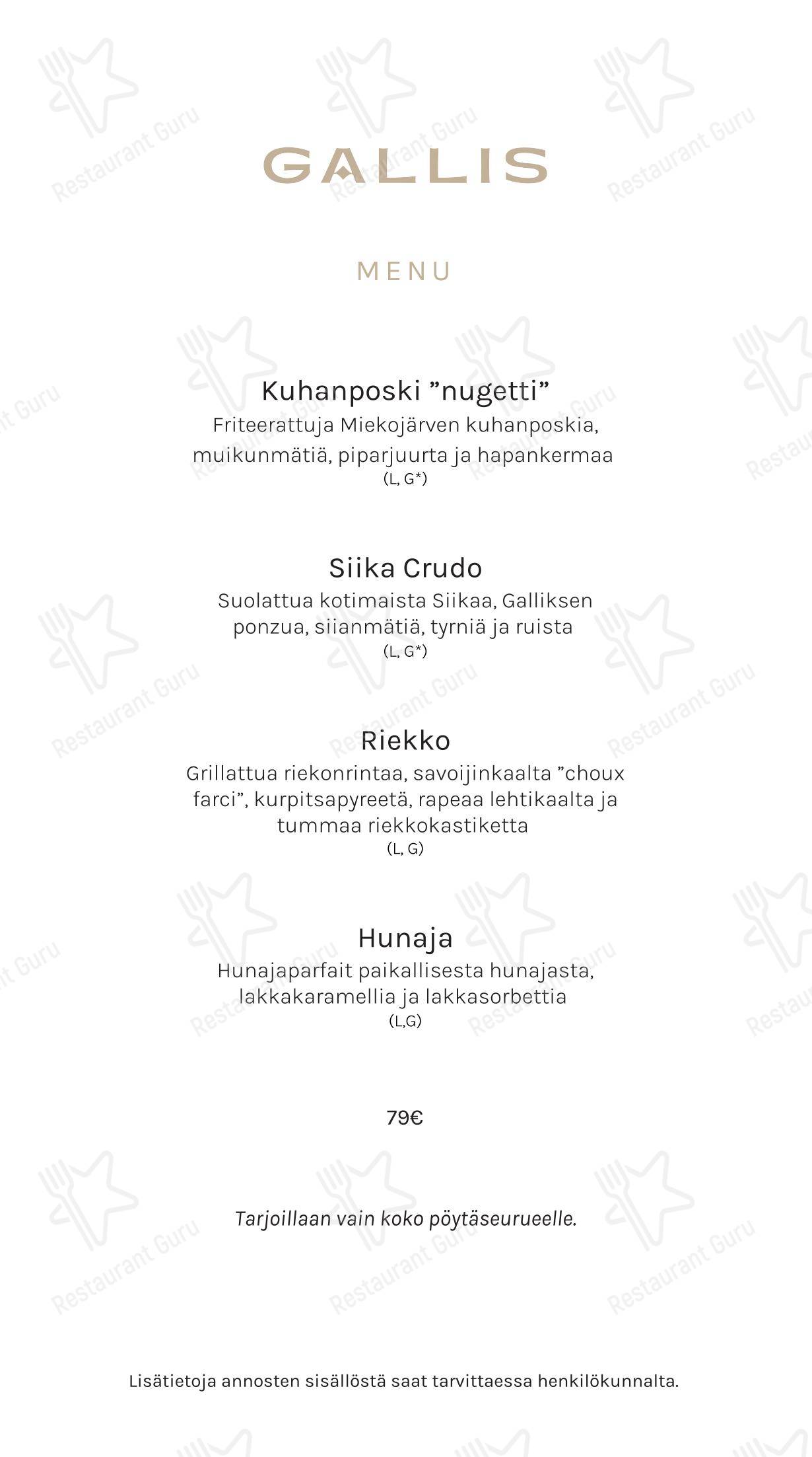 Меню напитков ресторана Glass Resort Restaurant