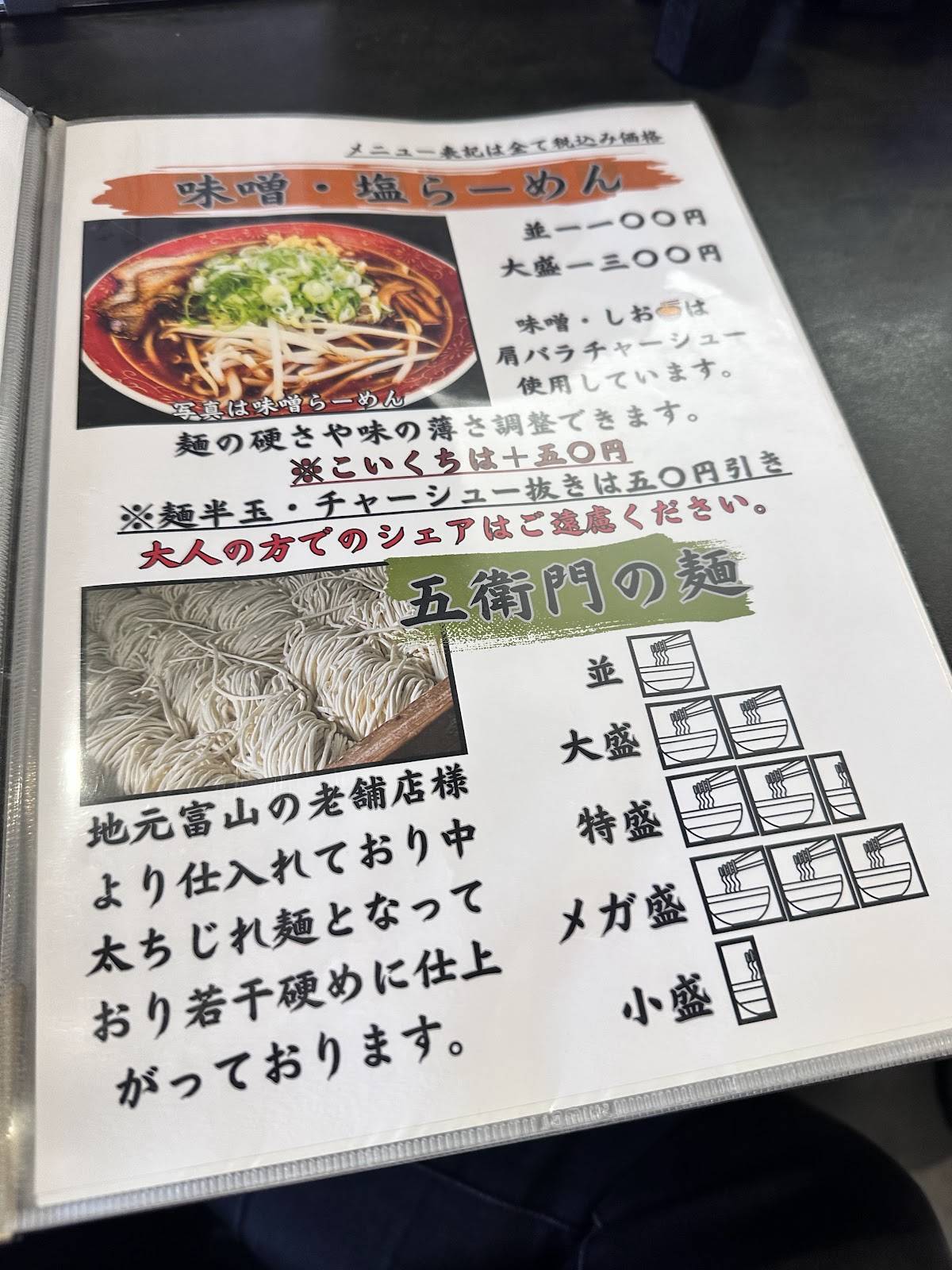 Goemon меню