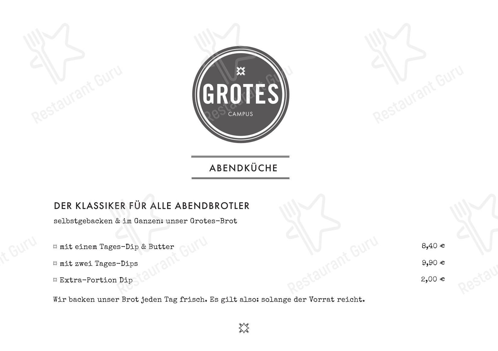 Grotes Restaurant / Münster в Мюнстере - Меню напитков