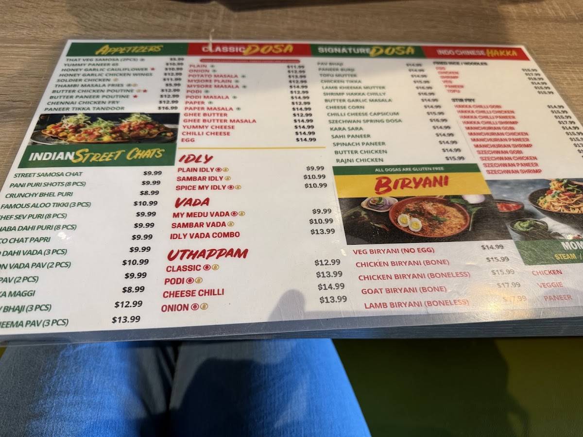 My Roti Place / My Dosa Place меню
