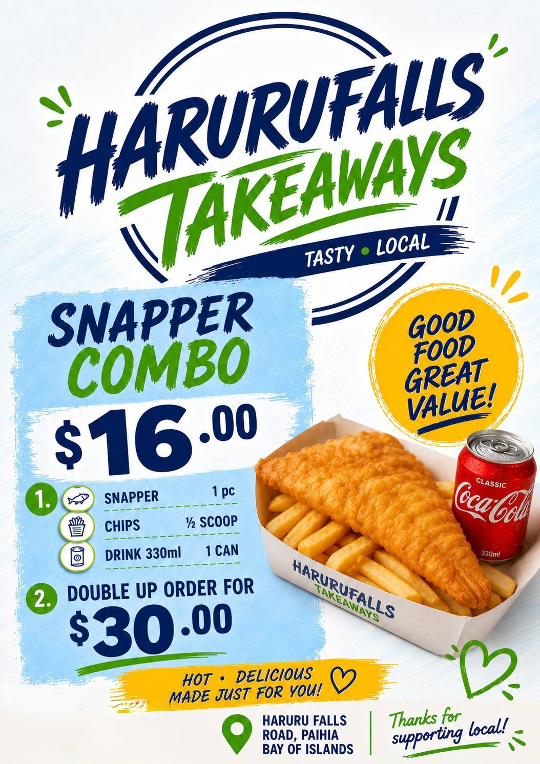 Harurufalls Takeaways меню
