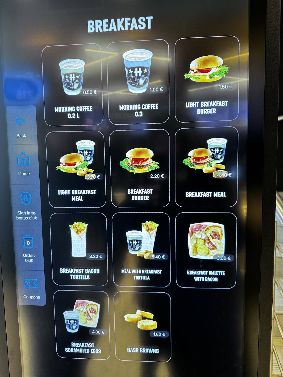 Hesburger меню