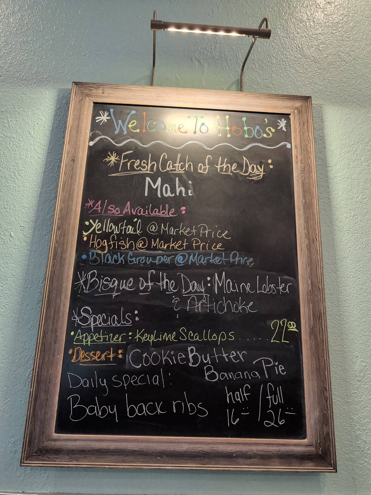Hobo's Cafe меню
