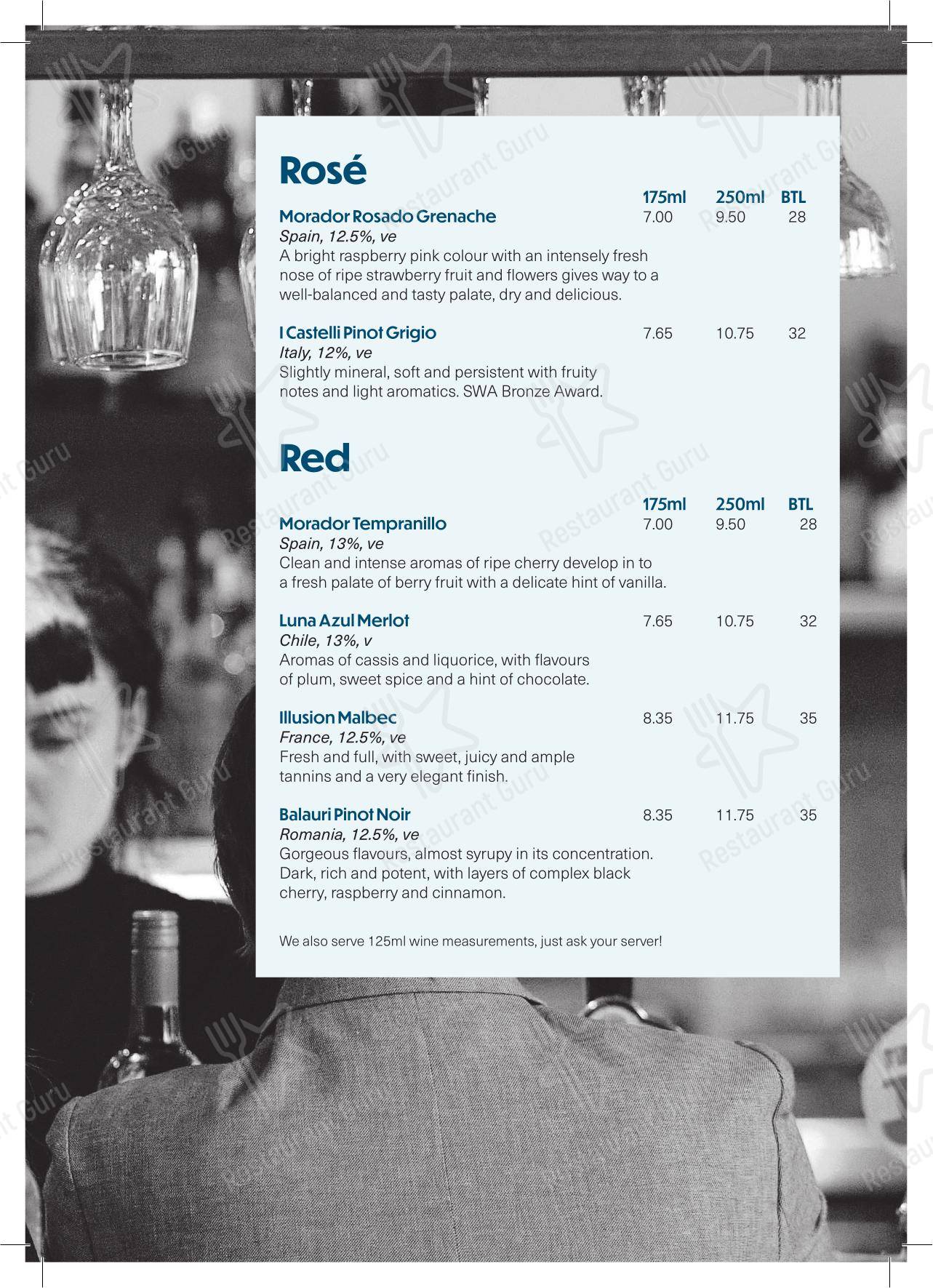 Меню напитков ресторана Home Bar & Kitchen