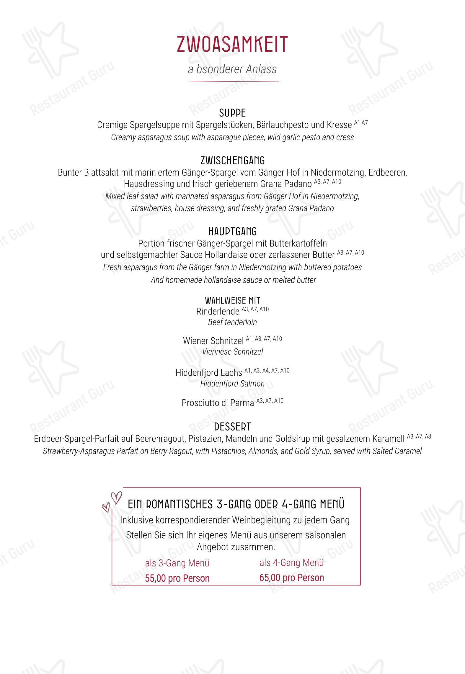 Wine Menu паба и бара Hotel ASAM