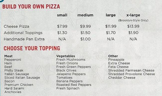 Domino's меню