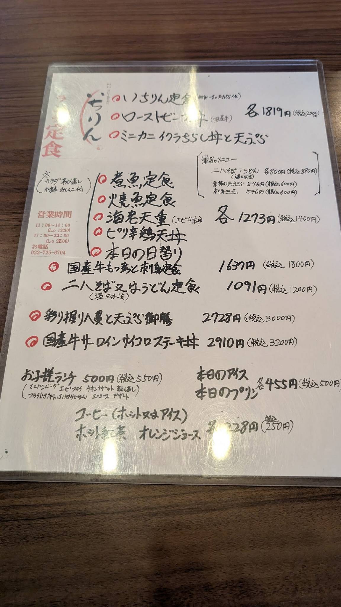Ichirin меню