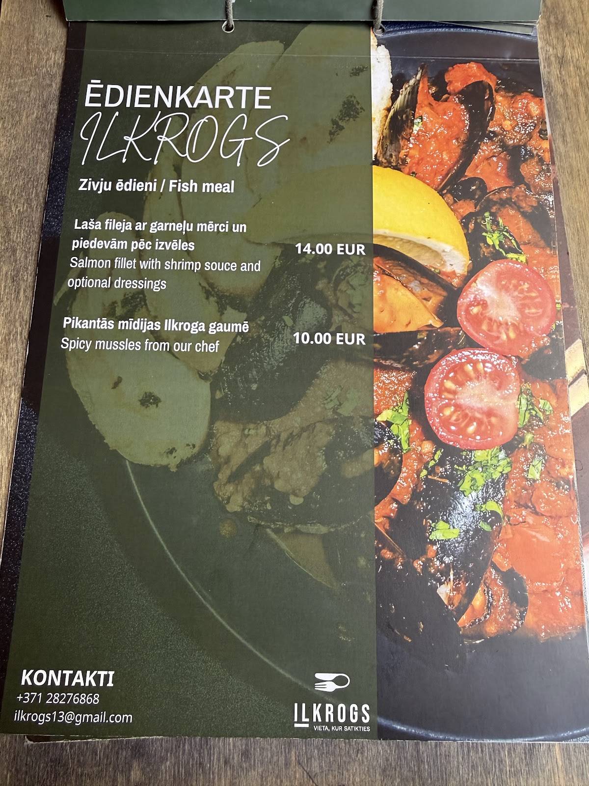 Ilkrogs меню
