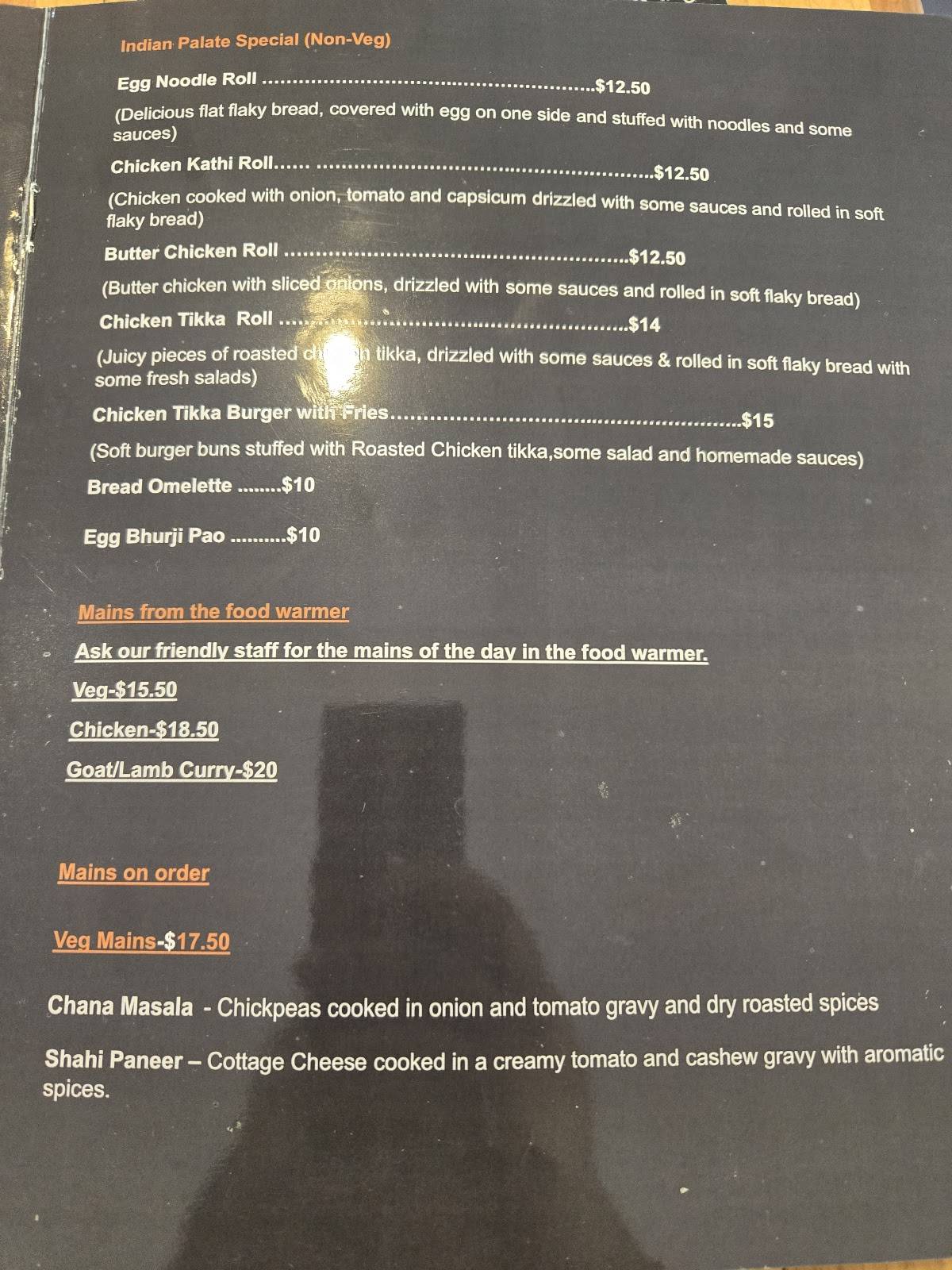 Indian Palate меню
