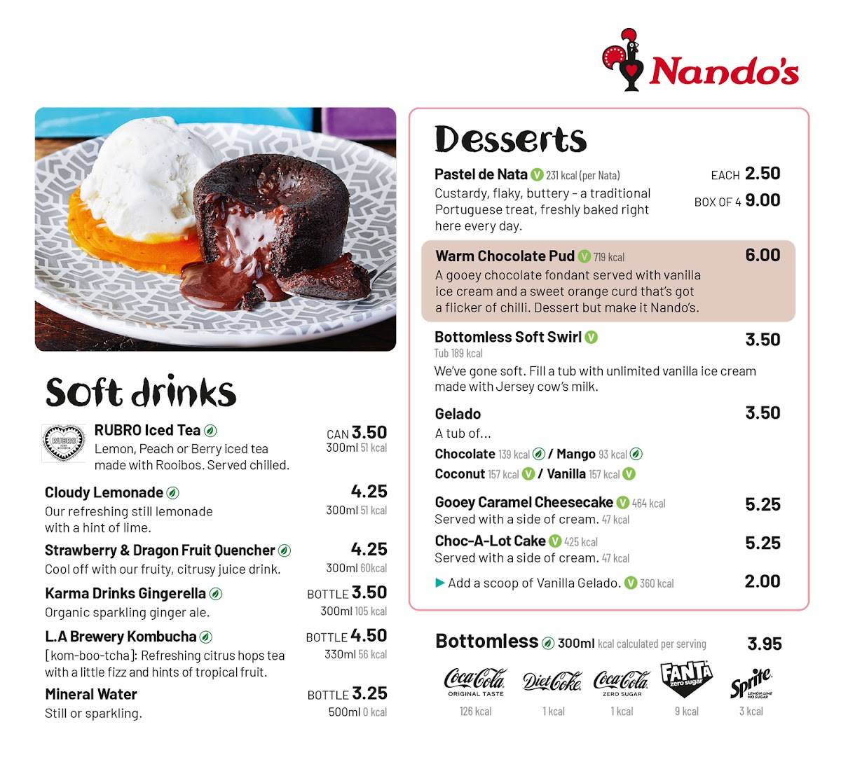Nando's Inverness меню