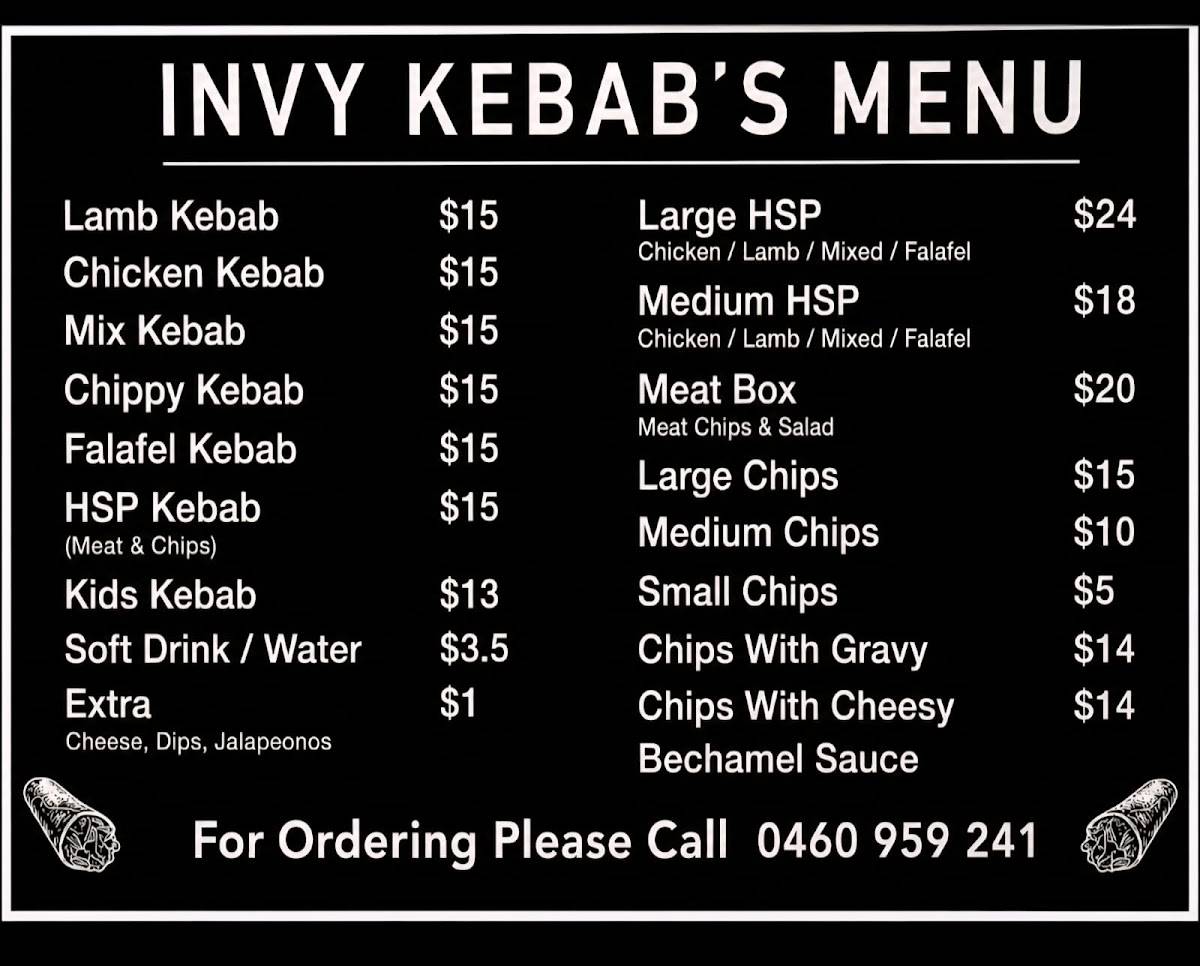 Invy Kebabs меню