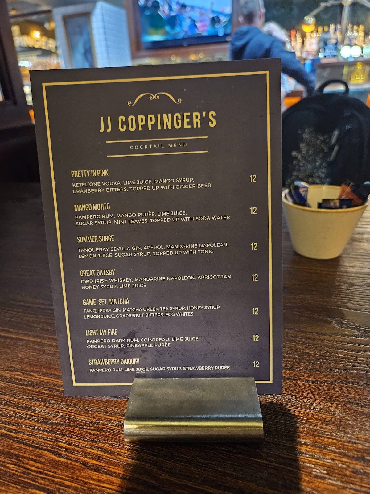 JJ Coppinger's меню